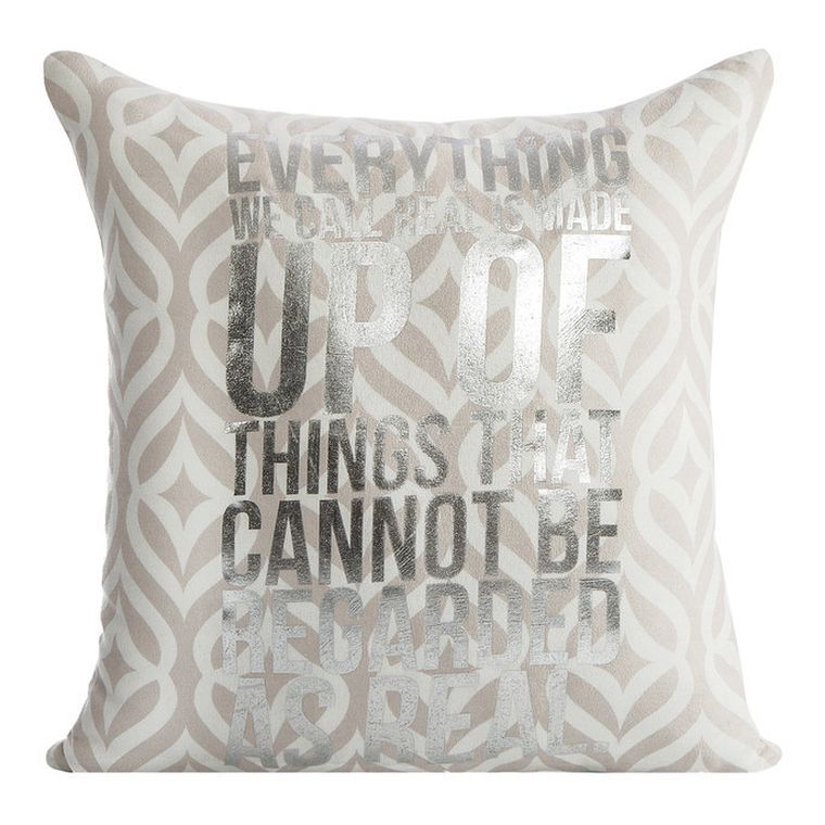 Maggie, poszewka w geometryczny wzór z nadrukiem błyszczącym, 40-40 cm