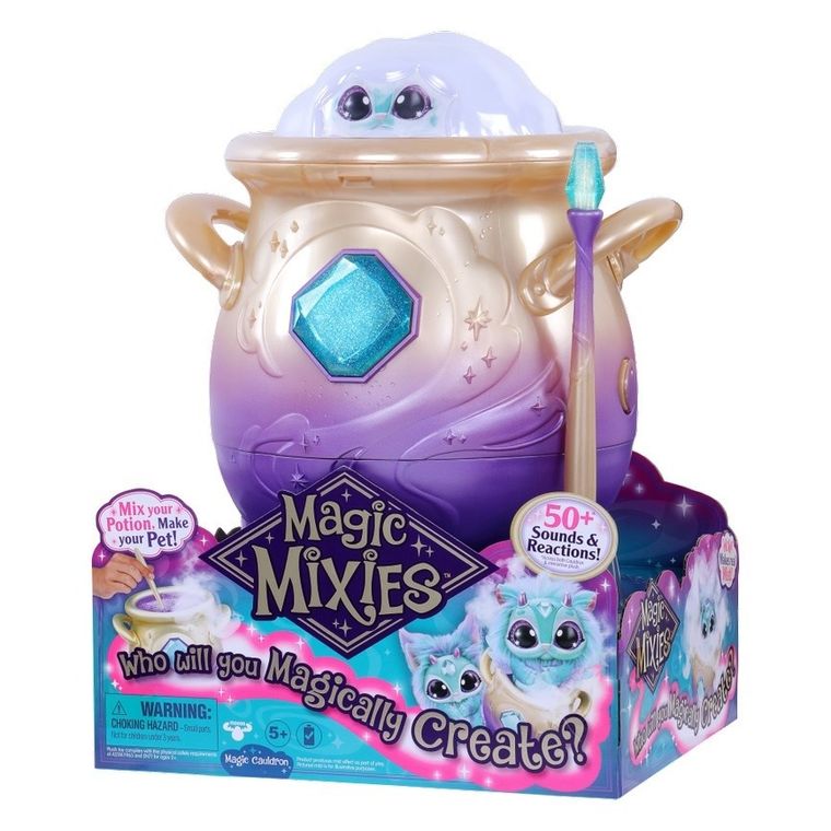 Magic Mixies, Magiczny kociołek z maskotką, zabawka interaktywna, niebieska