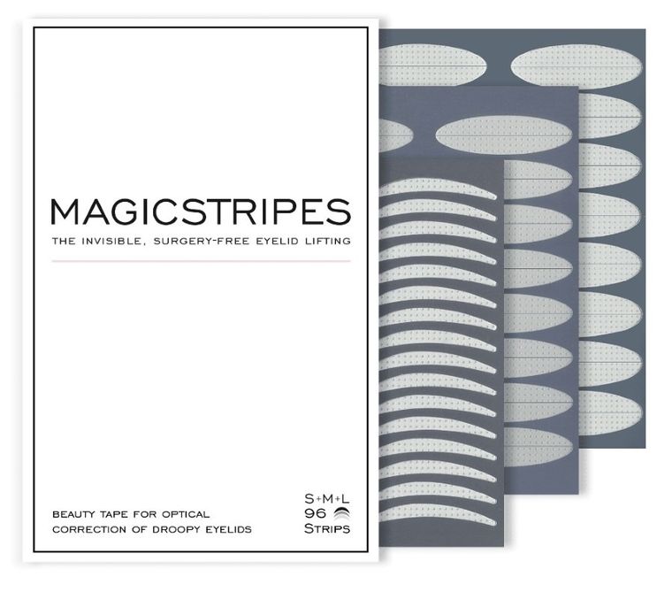 Magicstripes, niewidoczne paski liftingujące powieki, rozmiar S M L, zestaw, 96 pasków