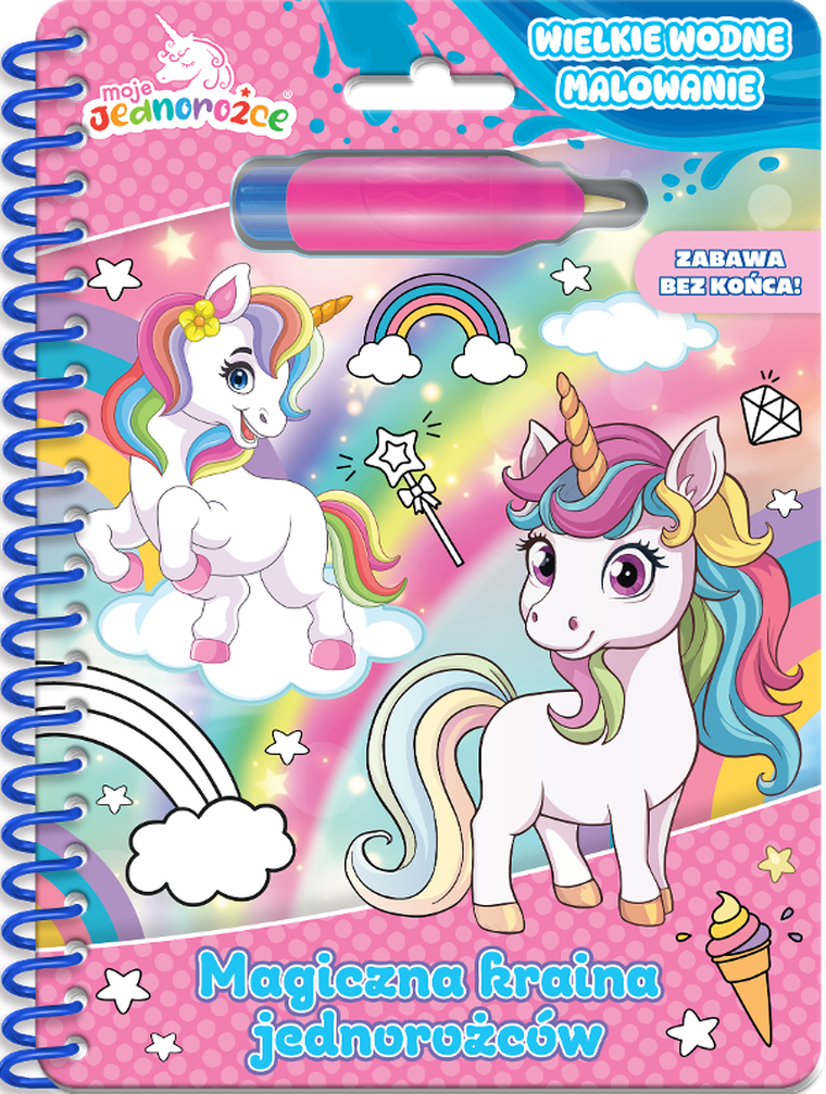 Magiczna kraina jednorożców. Moje Jednorożce. Wielkie wodne malowanie
