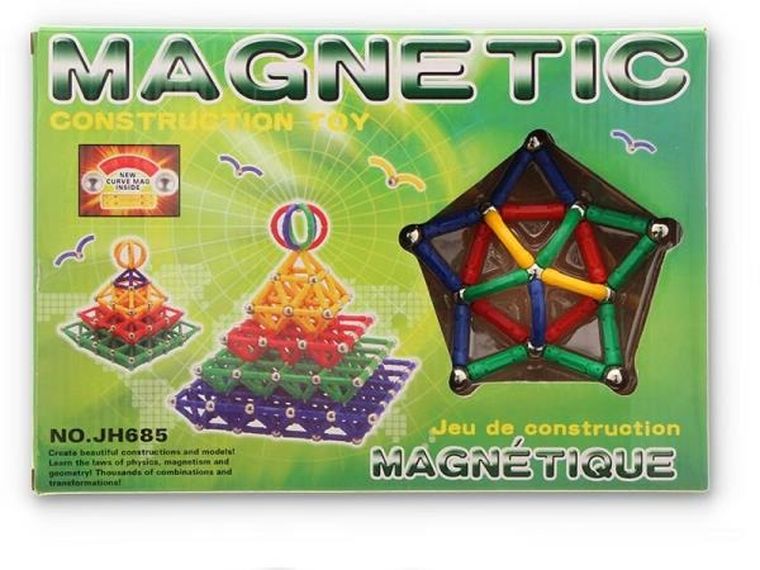 Magnetic, konstrukcyjne klocki magnetyczne, 68 elementów