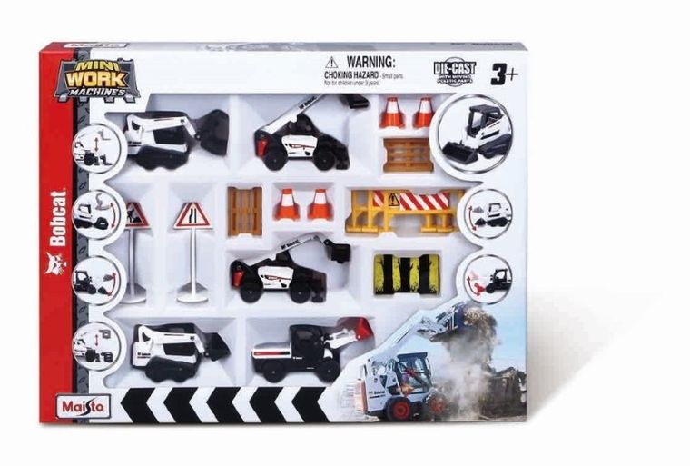 Maisto, Bobcat, pojazdy budowlane, 5 szt., zestaw z akcesoriami