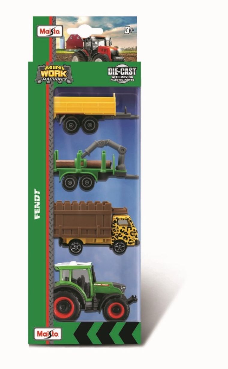 Maisto, Fendt, traktor, 3 pojazdy, zestaw