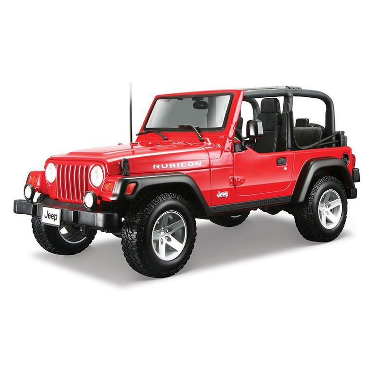 Maisto, Jeep Wrangler Rubicon, pojazd, czerwony, 1:18
