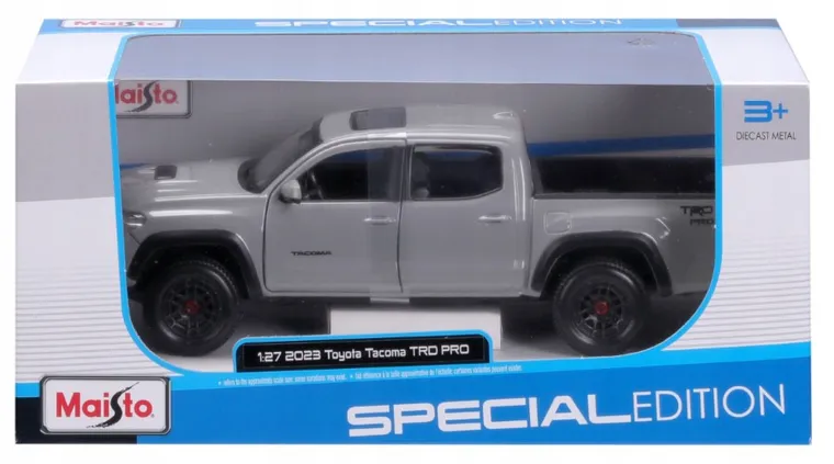 Maisto, Toyota Tacoma TRD Pro, model kolekcjonerski, szary, 1:27