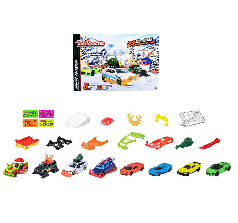 Majorette, kalendarz adwentowy z pojazdami i akcesoriami