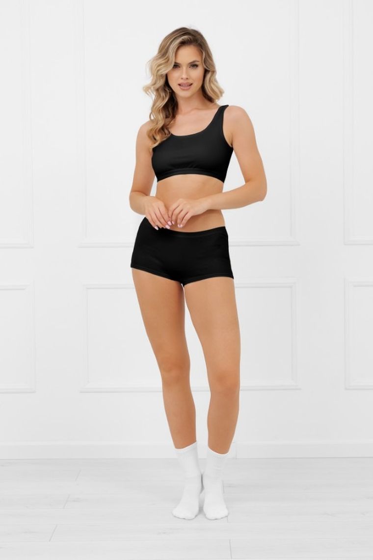 Majtki bokserki damskie, czarne, Lotte, Italian Fashion