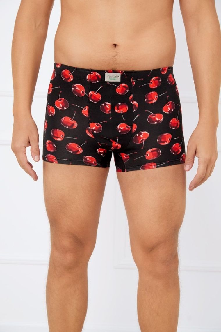 Majtki bokserki męskie, czarne, Italian Fashion