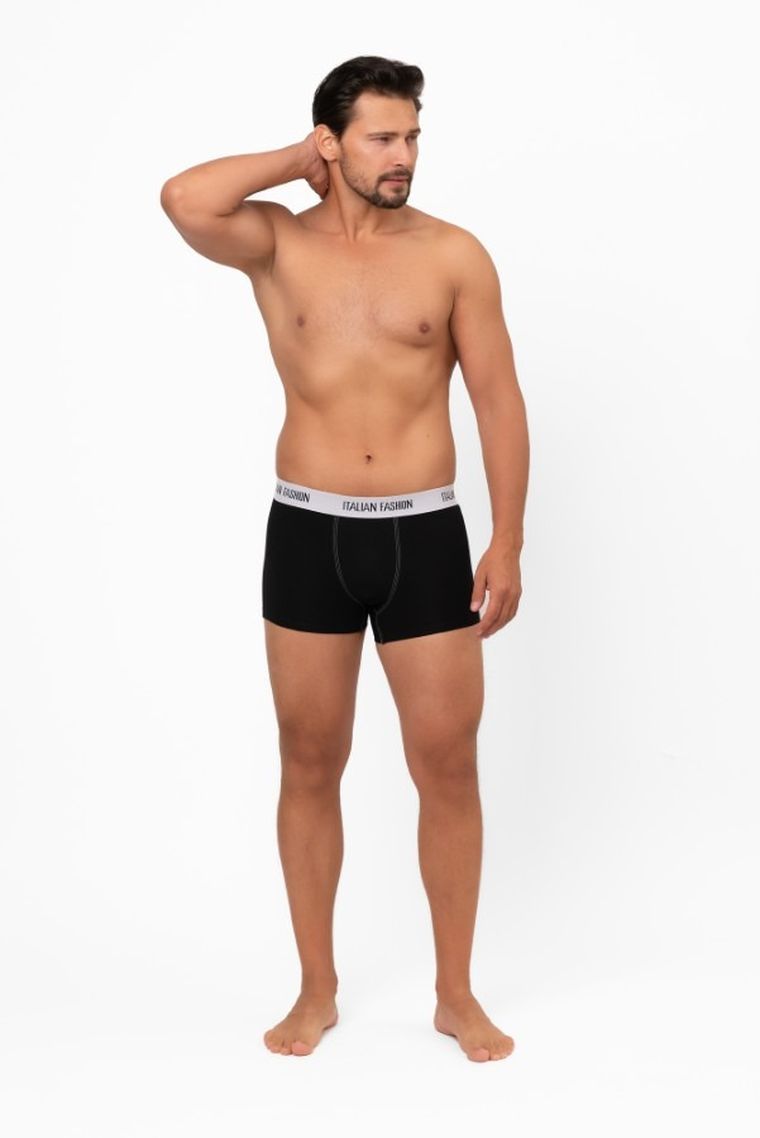 Majtki bokserki męskie, czarne, Salomon, Italian Fashion