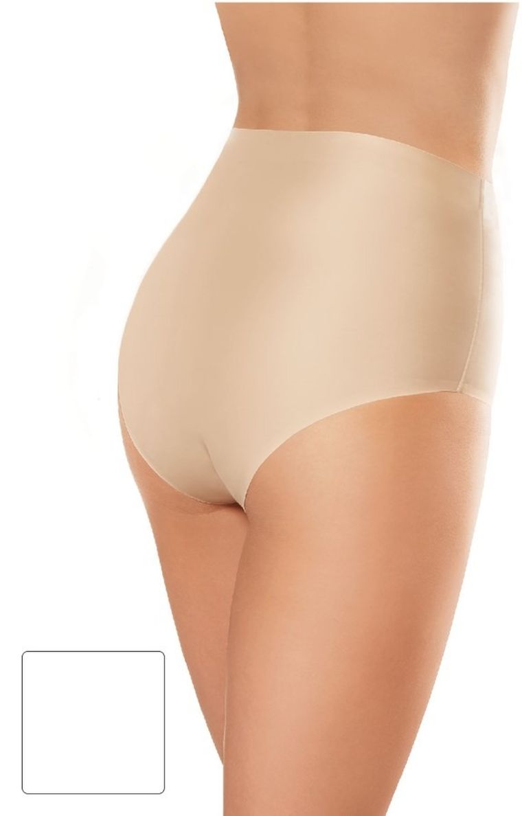 Majtki damskie z wysokim stanem, białe, Brigitte Comfort 01, Gatta