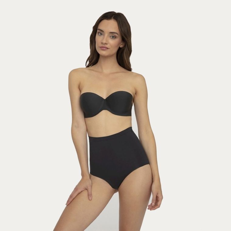 Majtki damskie z wysokim stanem, czarne, Corrective Wear, Gatta