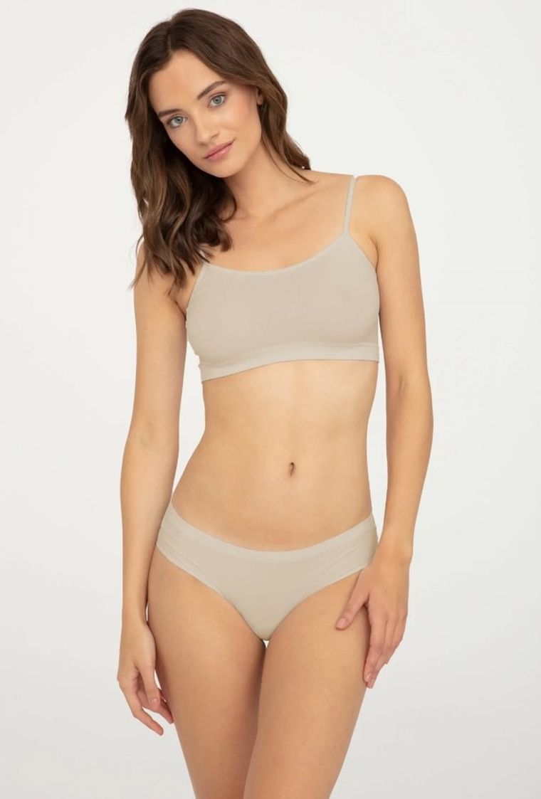 Majtki figi damskie, beżowe, Mini Bikini Ultra Comfort, Gatta