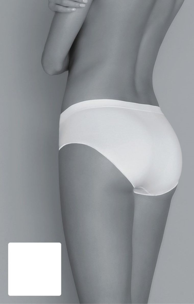 Majtki figi damskie, białe, Seamless Cotton Classic Panties, Gatta