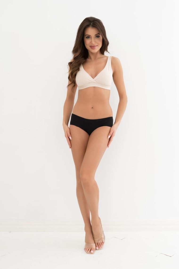 Majtki figi damskie, czarne, Elba, Italian Fashion