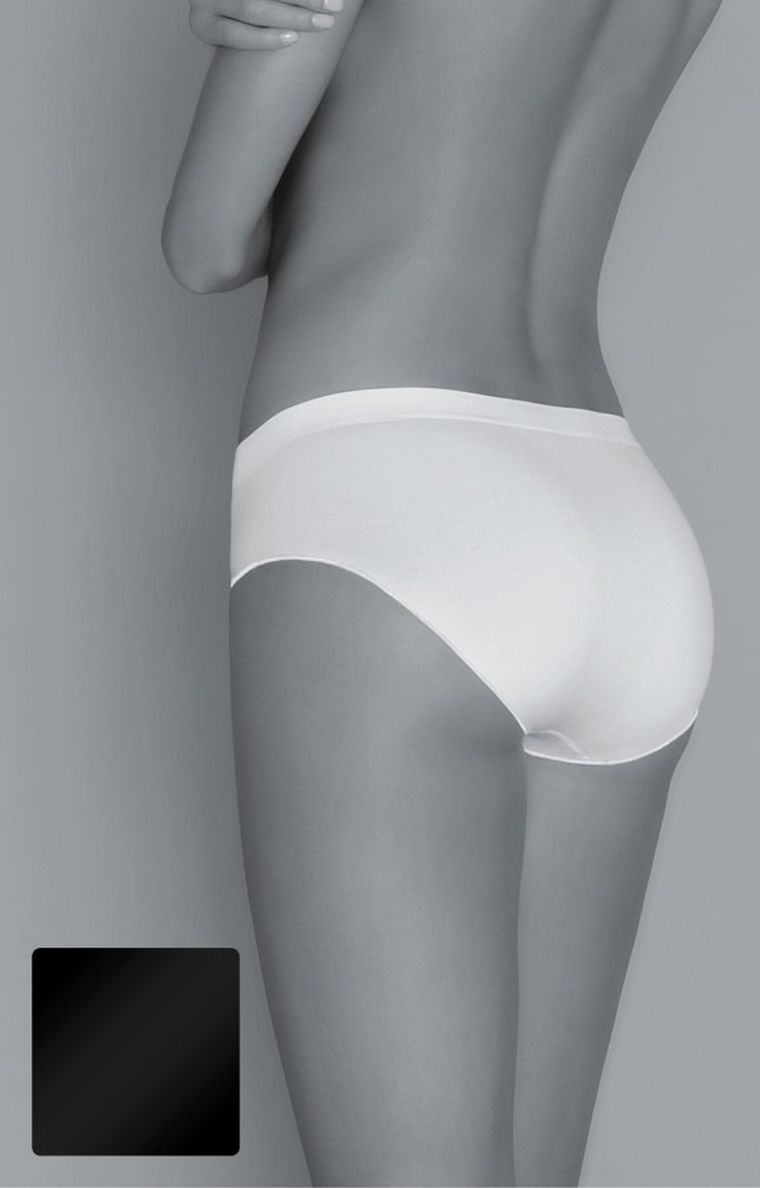 Majtki figi damskie, czarne, Seamless Cotton Classic Panties, Gatta