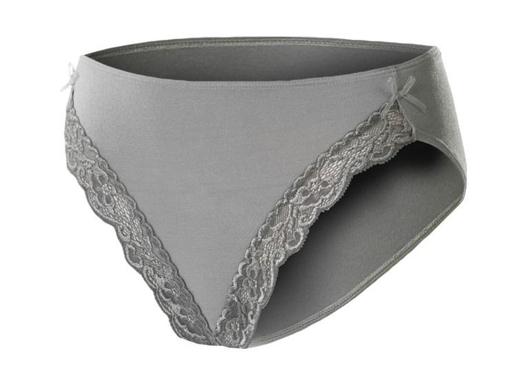 Majtki figi damskie, szare, Lilian, Saltex