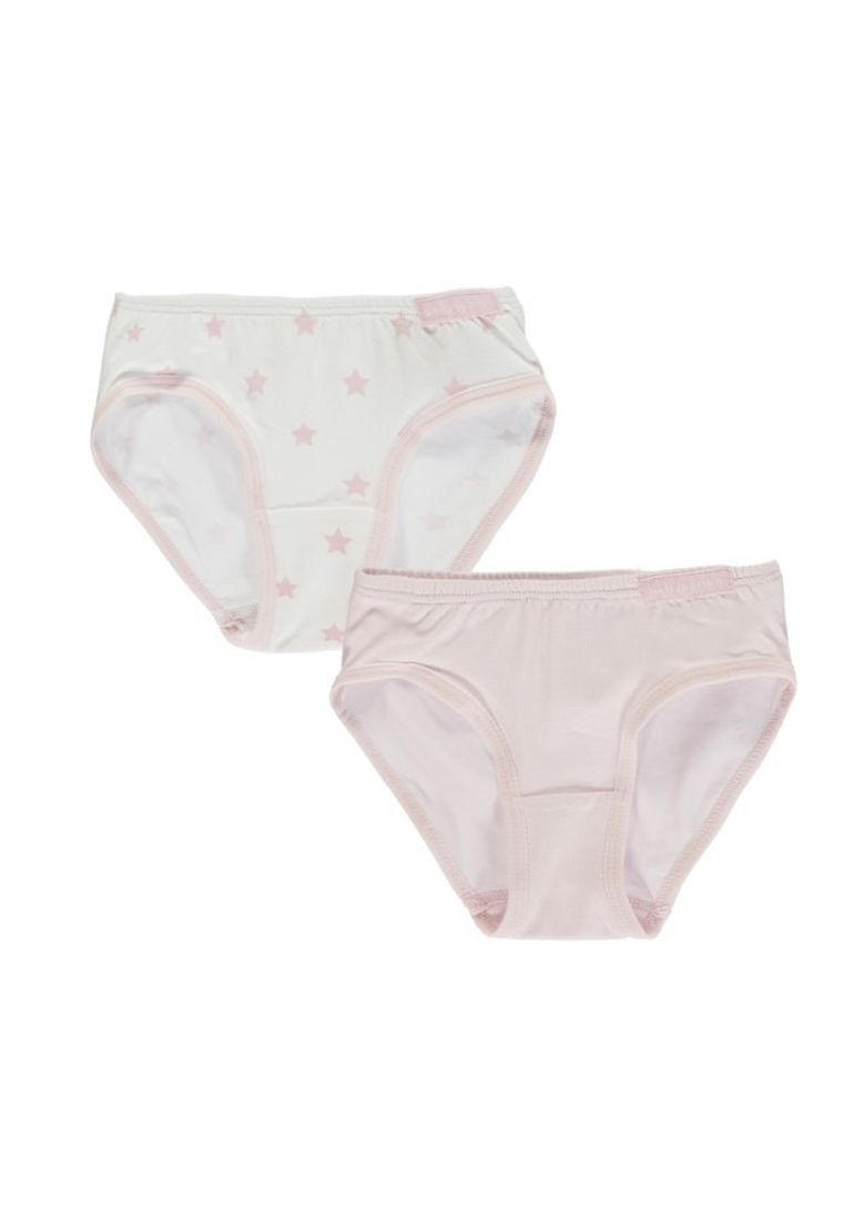 Majtki figi dziewczęce, różowo-białe, zestaw, 2 szt., Bellybutton