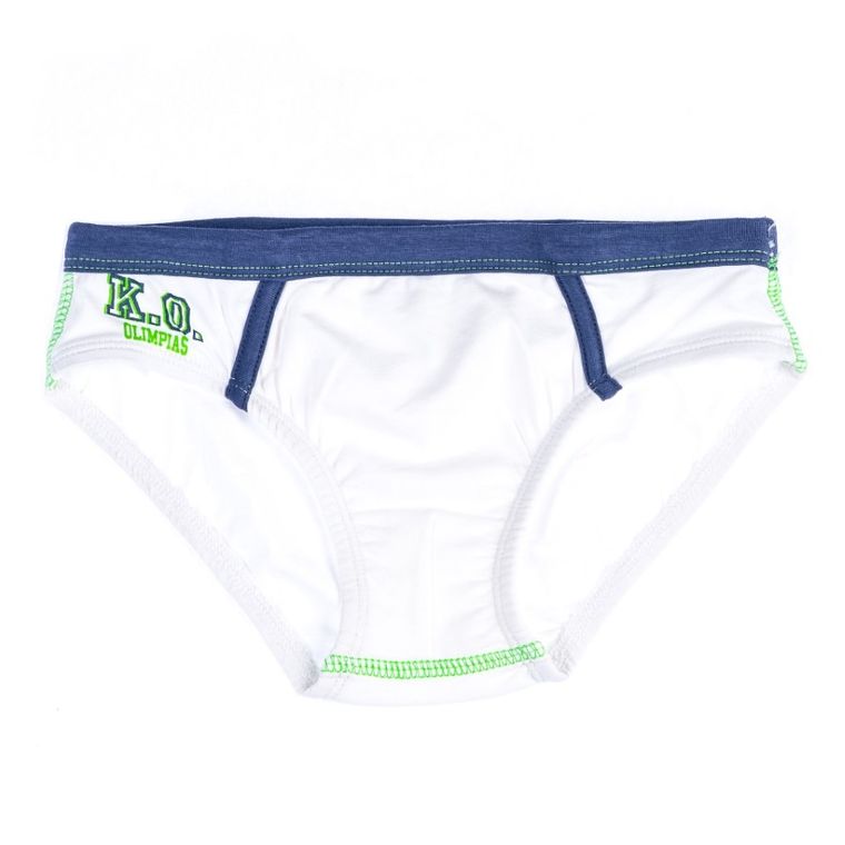 Majtki slipki chłopięce, białe, Olimpias
