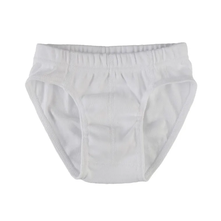 Majtki slipki chłopięce, białe, Saltex