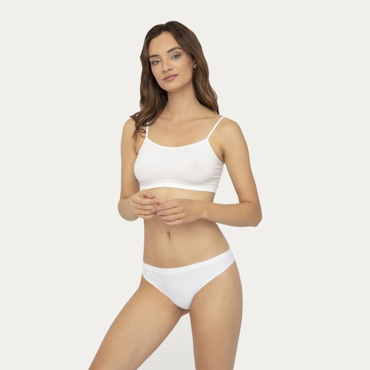 Majtki stringi damskie, białe, Gatta