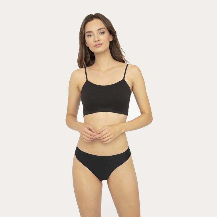 Majtki stringi damskie, czarne, Gatta