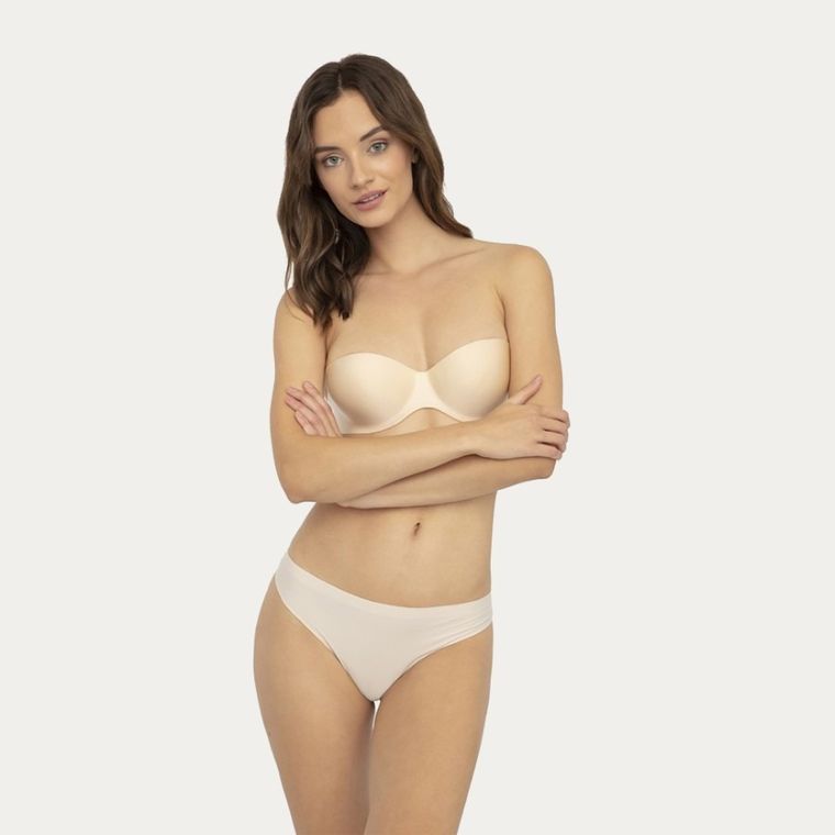 Majtki stringi damskie, jasnobeżowe, String Sisi, Gatta