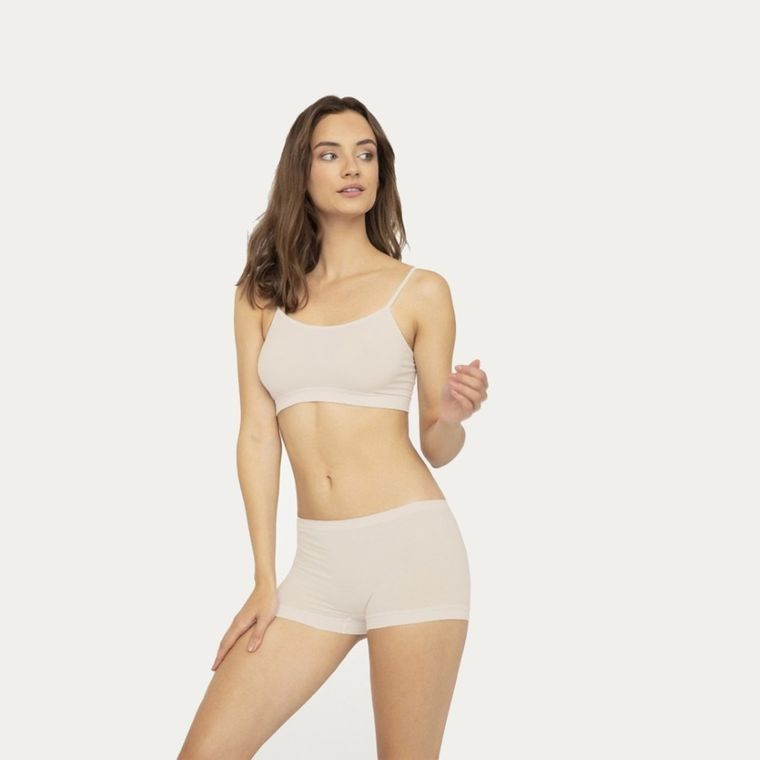 Majtki szorty damskie, jasnobeżowe, Mini Short Niki, Gatta