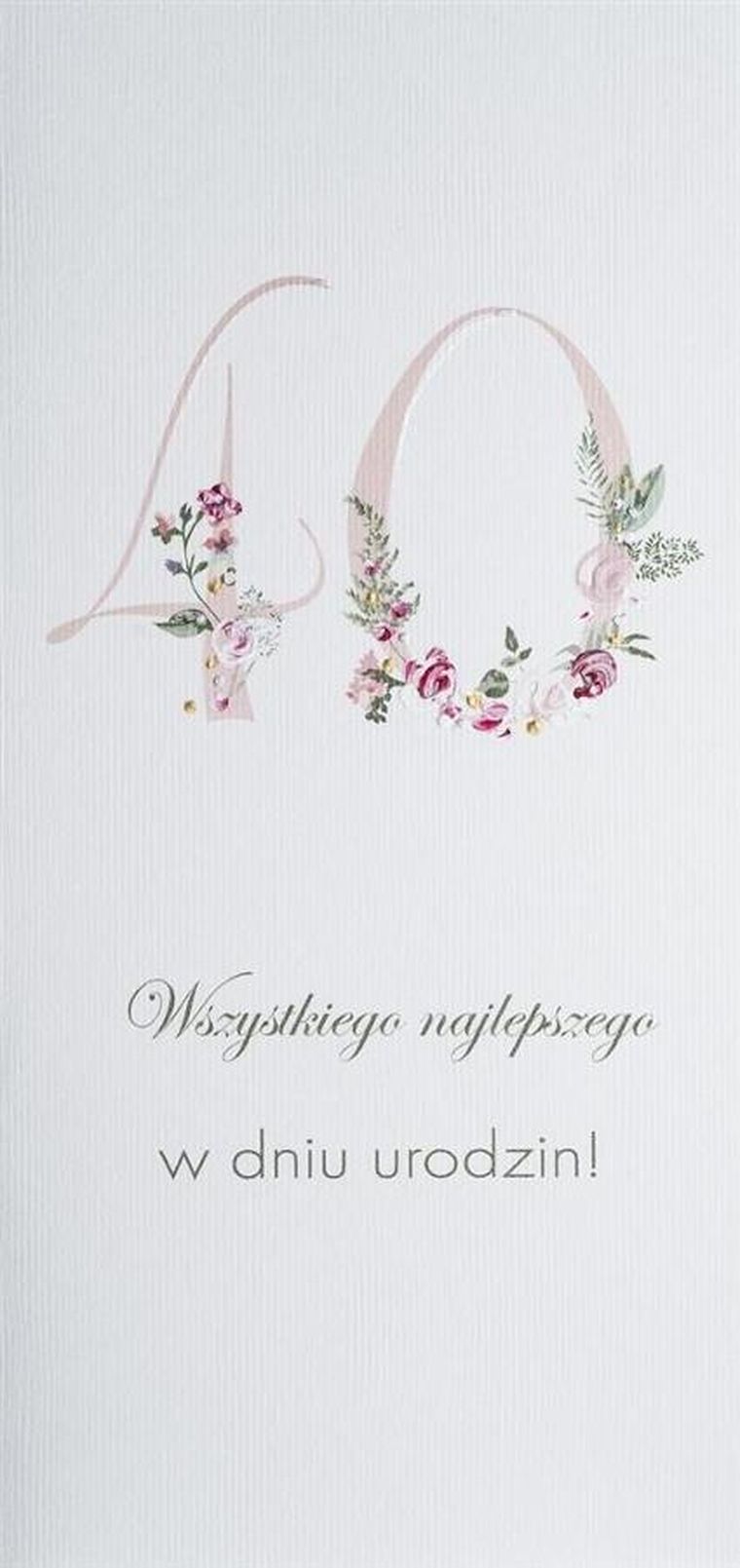 Mak, karnet DL, Urodziny 40, Kwiaty