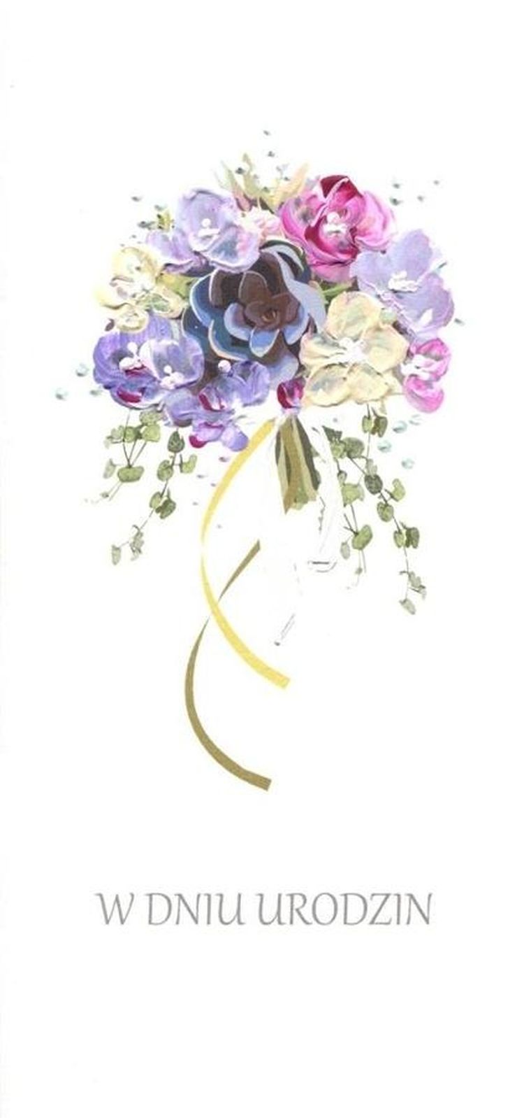 Mak, karnet DL, Urodziny, Bukiet kwiatów
