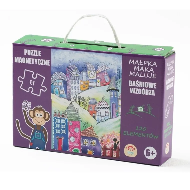 Maka Kids, Baśniowe wzgórze, puzzle magnetyczne, 120 elementów