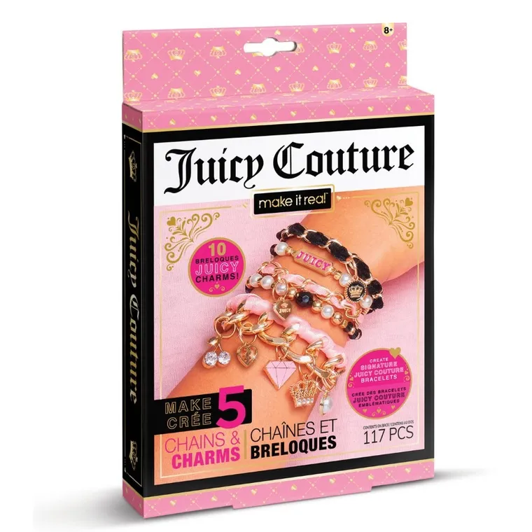 Make it Real, Juicy Couture, Mini Chains & Charms, zestaw do tworzenia bransoletek
