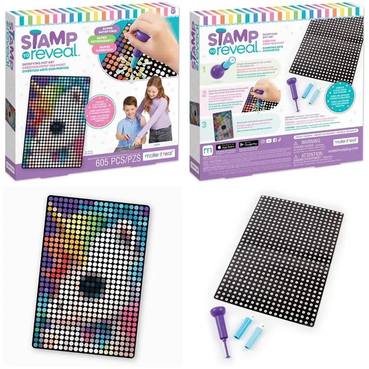 Make it real, zestaw do kropkowania po numerach, jednorożec, zabawka kreatywna