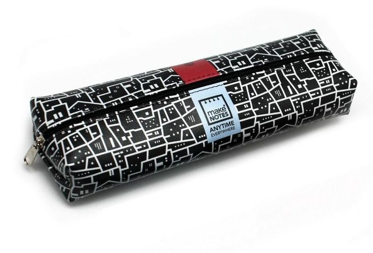 Make Notes, B&W, piórnik duży, Miasto