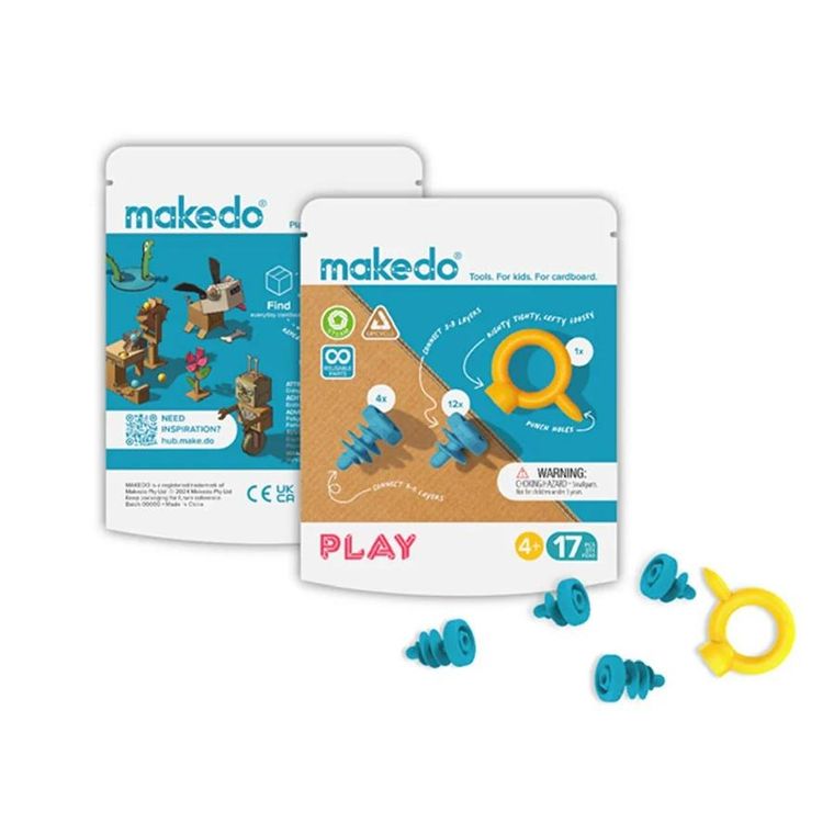 Makedo, Play, zestaw narzędzi do konstruowania, saszetka, 17 elementów