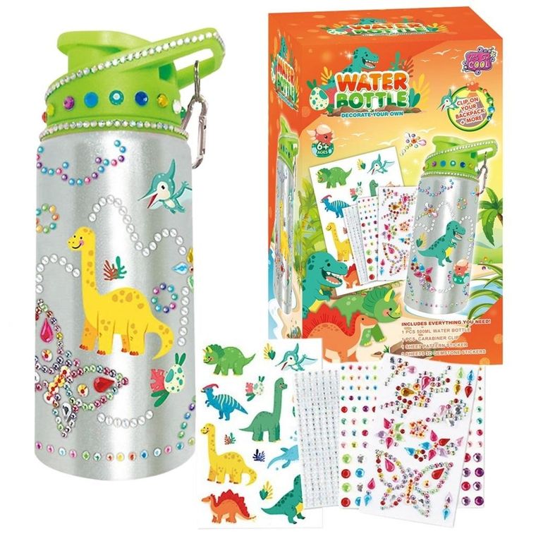 Maksik, butelka do samodzielnego ozdobienia, dinozaur