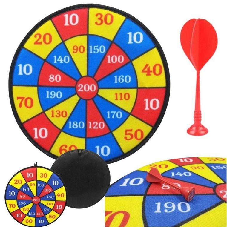 Maksik, dart, tarcza z rzutkami na rzepy