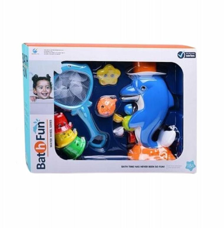 Maksik, delfinek z kołowrotkiem, zestaw zabawek do kąpieli