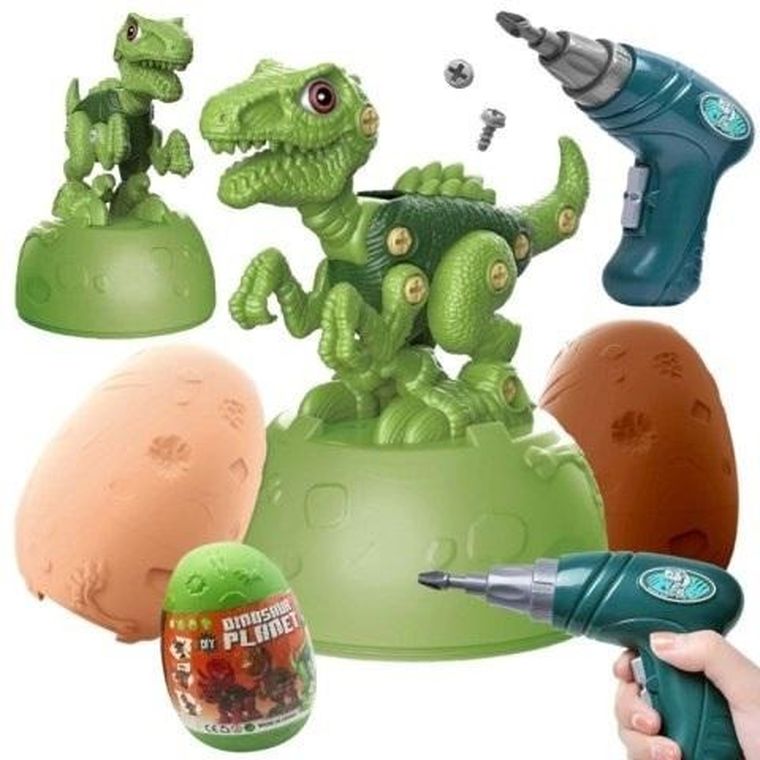 Maksik, dinozaur w jaju, figurka do skręcania