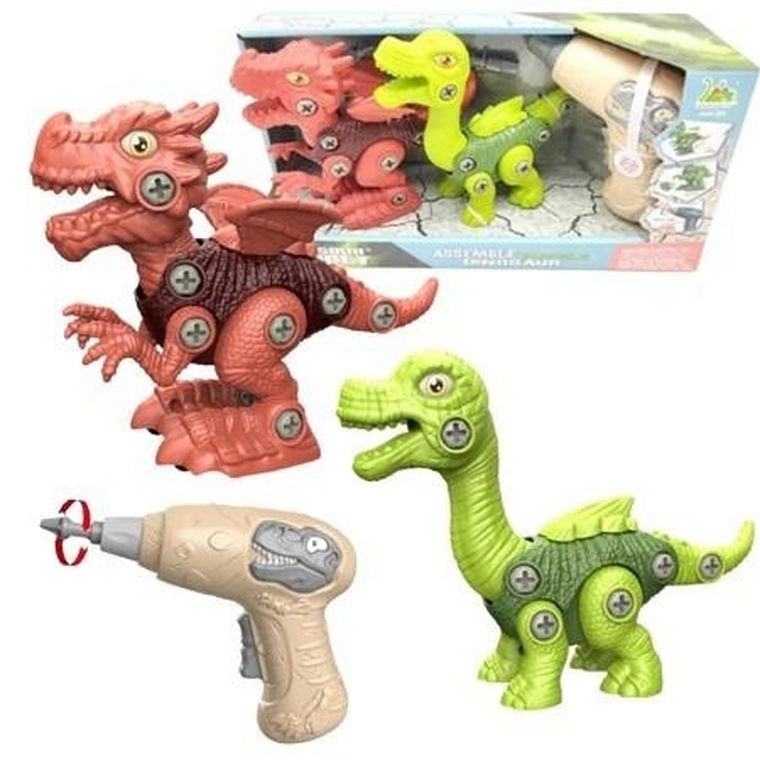 Maksik, dinozaury, zestaw figurek do skręcania, 2 szt.