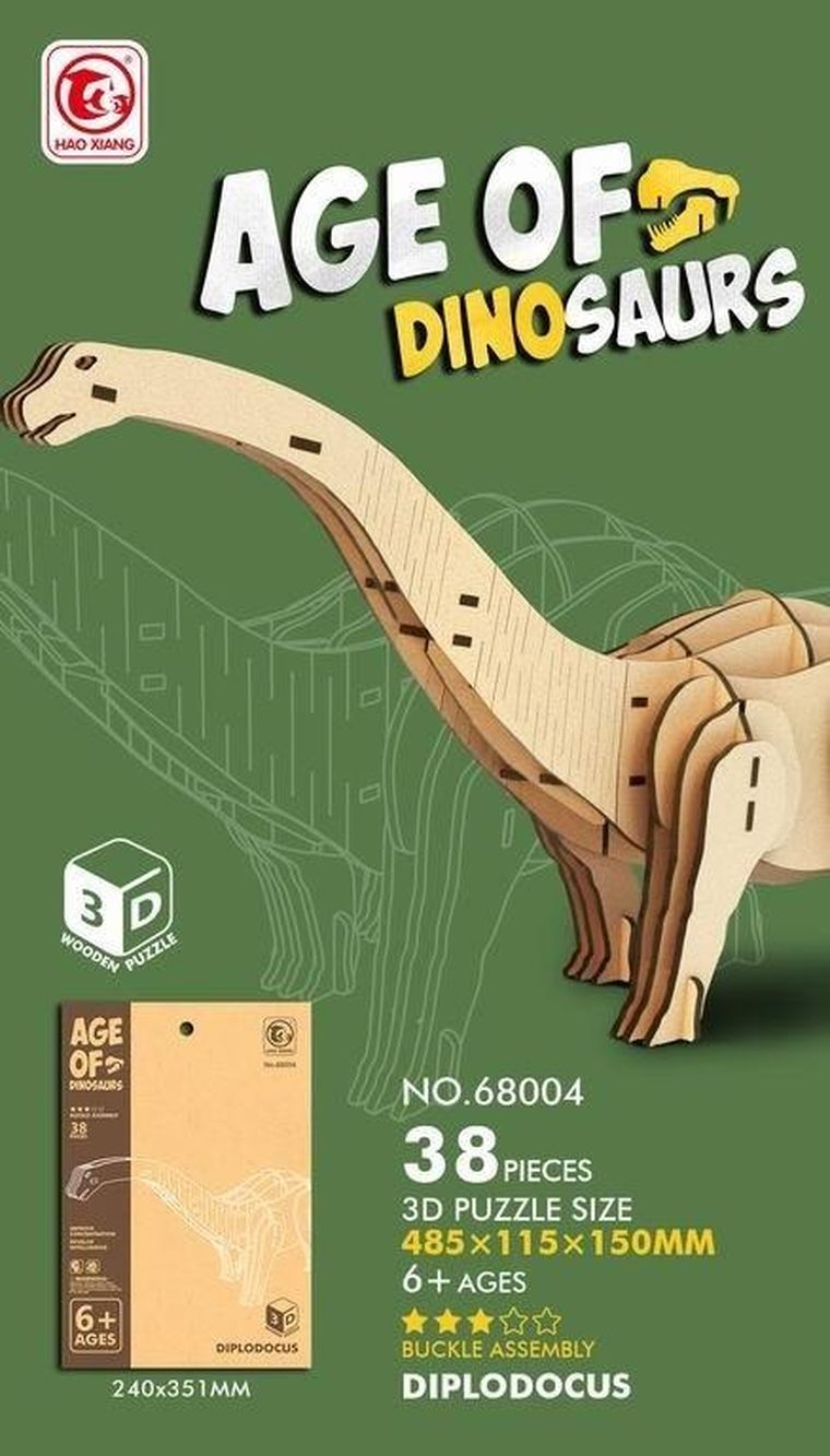 Maksik, drewniane klocki 3D, 38 elementów