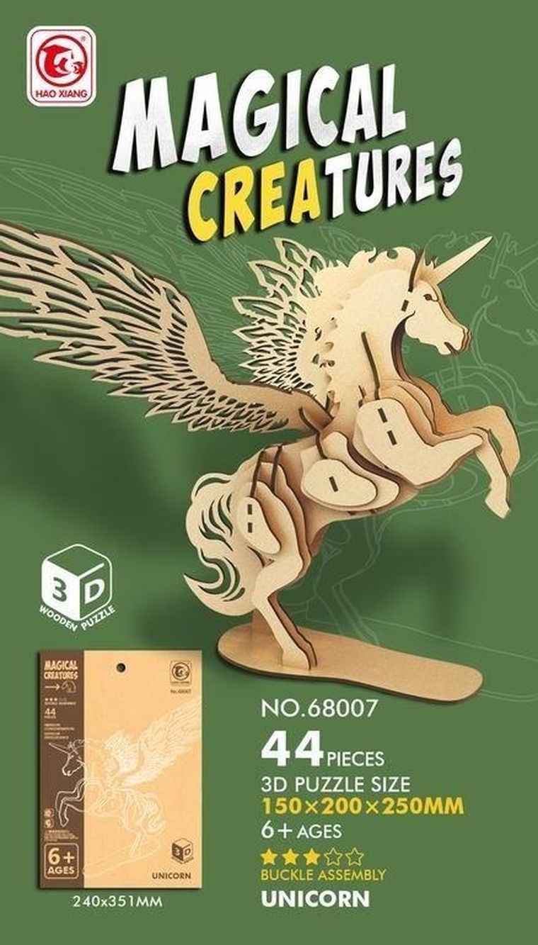 Maksik, drewniane klocki 3D, 44 elementy