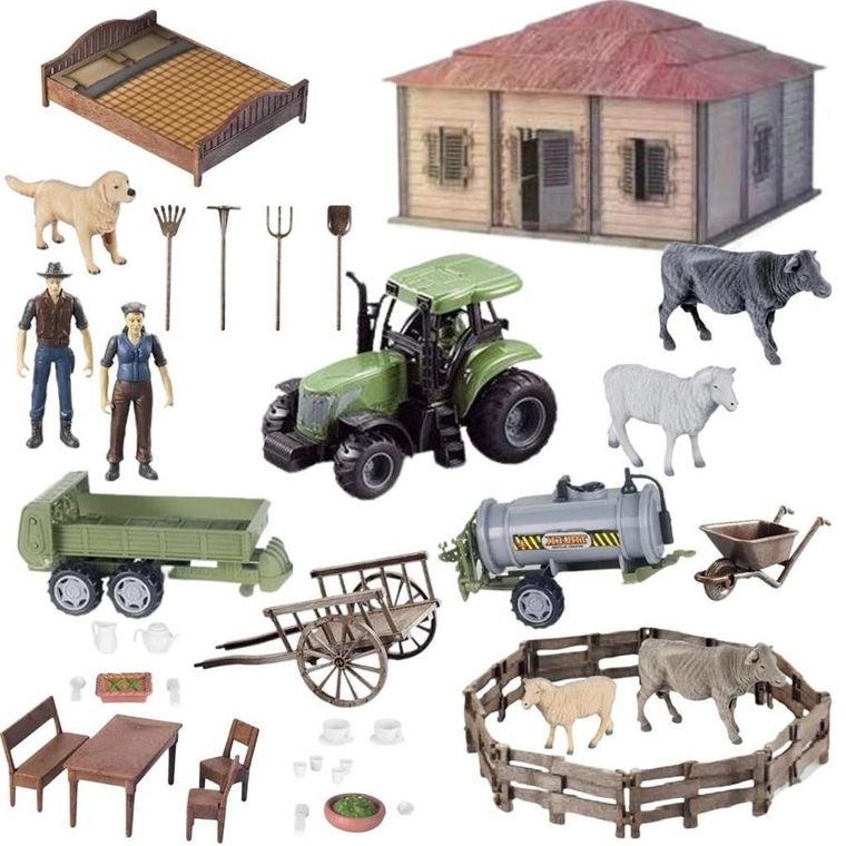 Maksik, farma domek rolnika, zestaw figurek