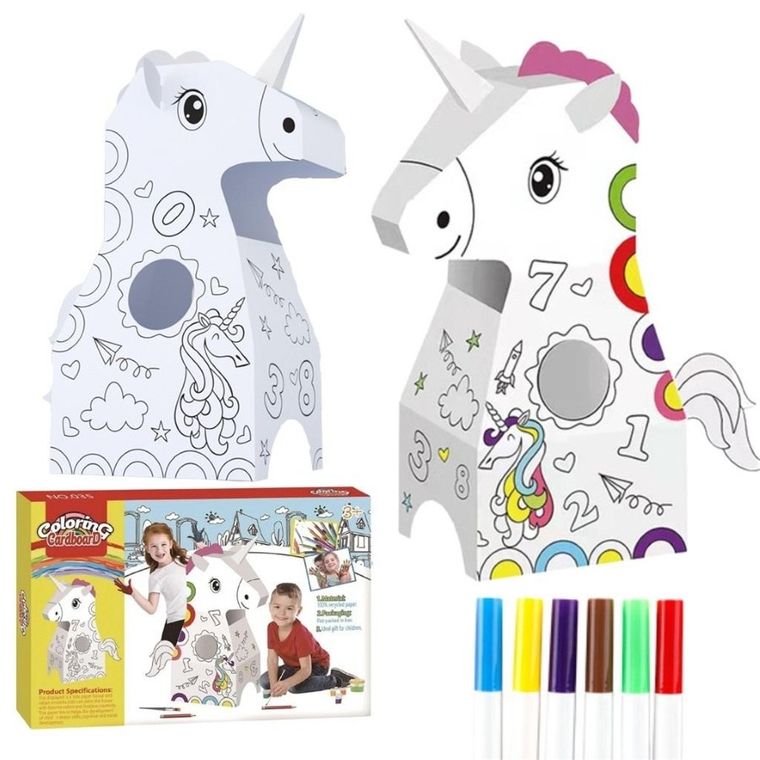 Maksik, Jednorożec, karton do malowania