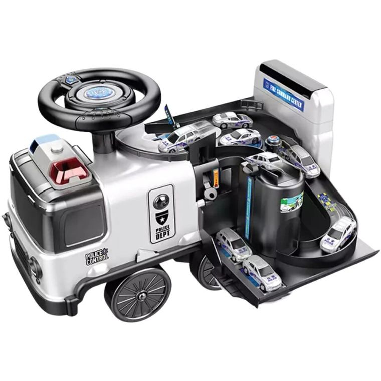 Maksik, jeździk interaktywny, policja, rozkładany tor samochodowy