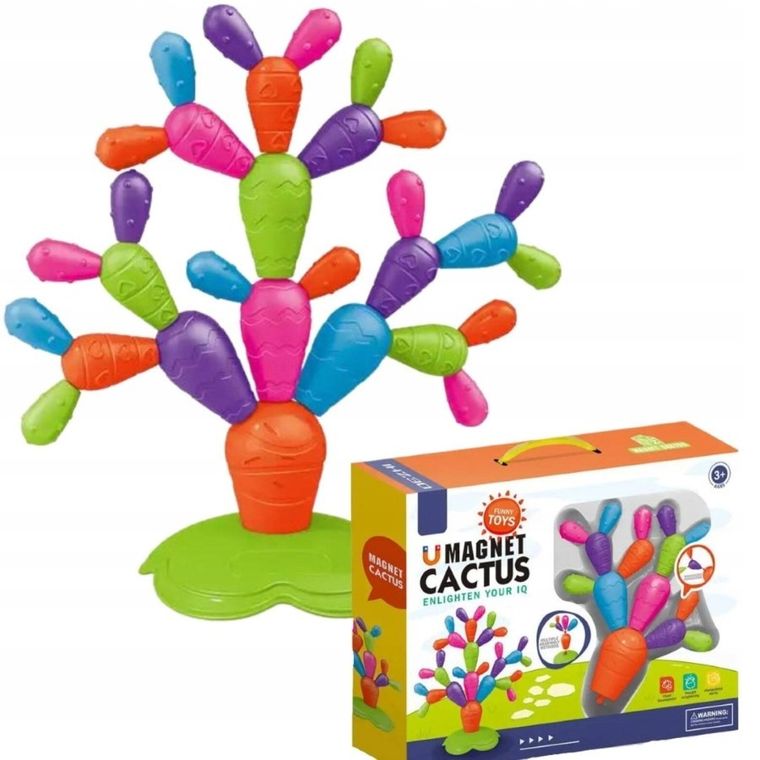 Maksik, kaktus, klocki magnetyczne XXL, 31 elementów