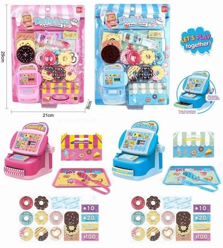 Maksik, kasa sklepowa, zestaw z akcesoriami