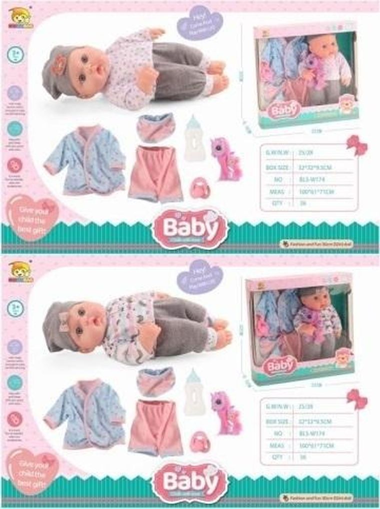 Maksik, lalka bobas z ubrankiem i akcesoriami