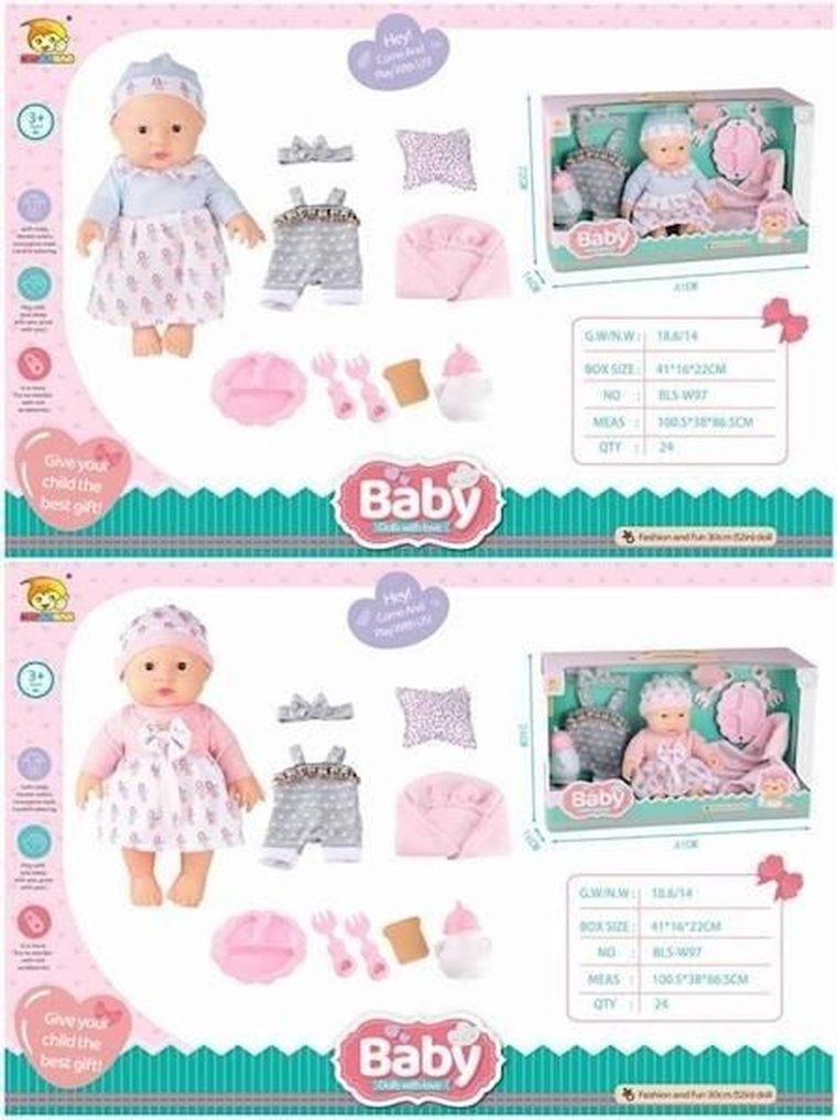 Maksik, lalka bobas z ubrankiem i akcesoriami, zestaw do jedzenia