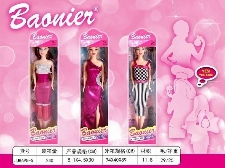 Maksik, lalka, różowa sukienka