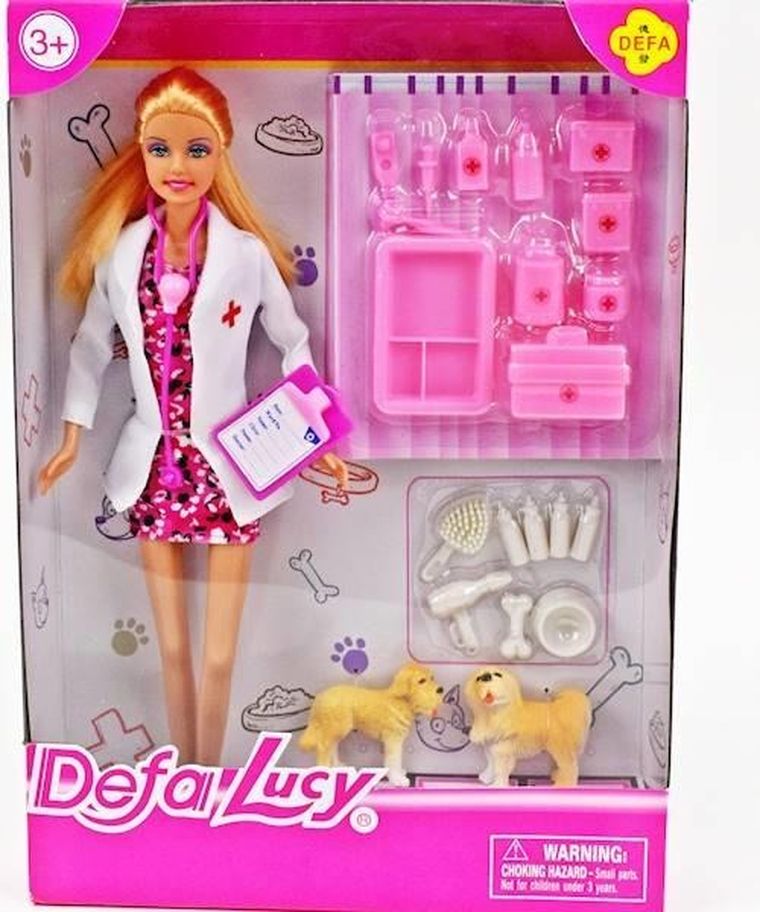 Maksik, lalka, weterynarz z akcesoriami